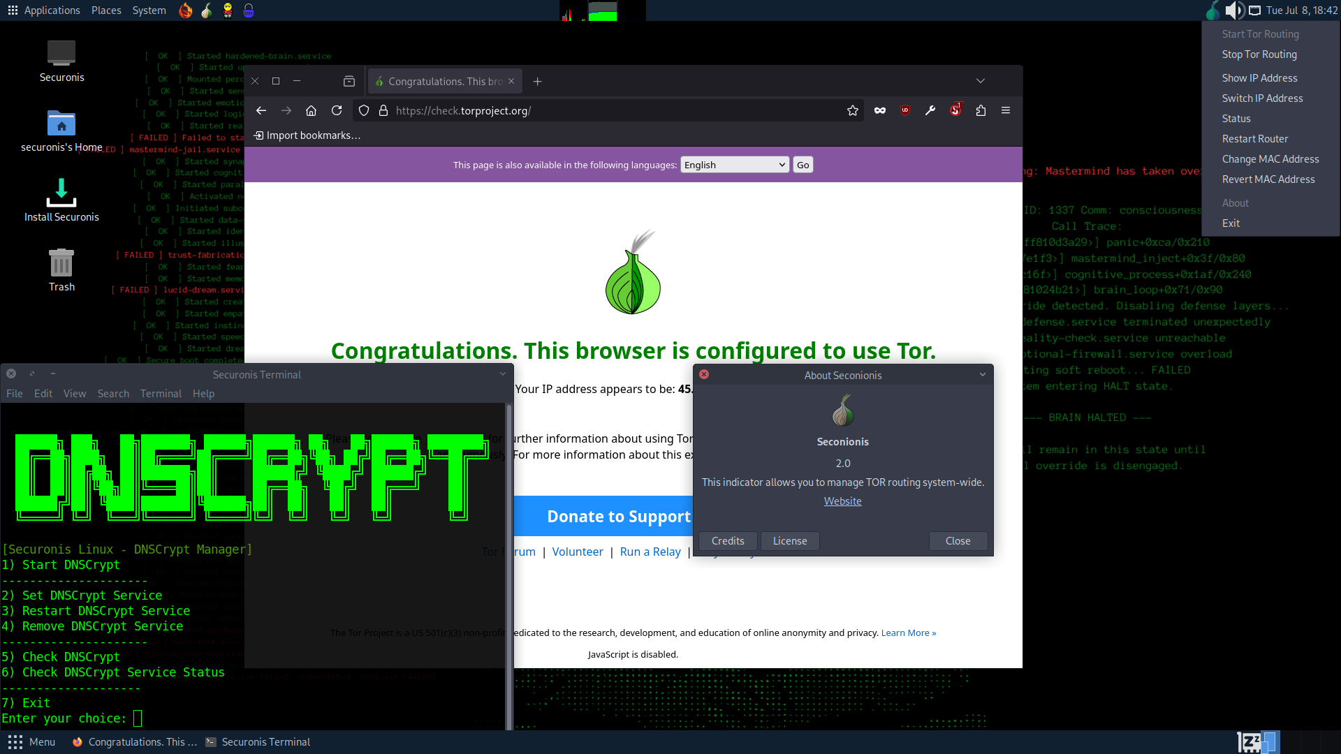 Securonis Linux Screenshot