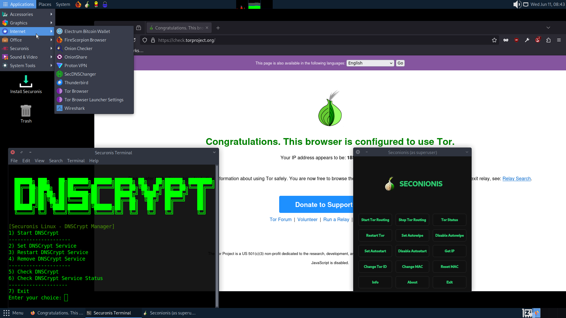 Securonis Linux Screenshot