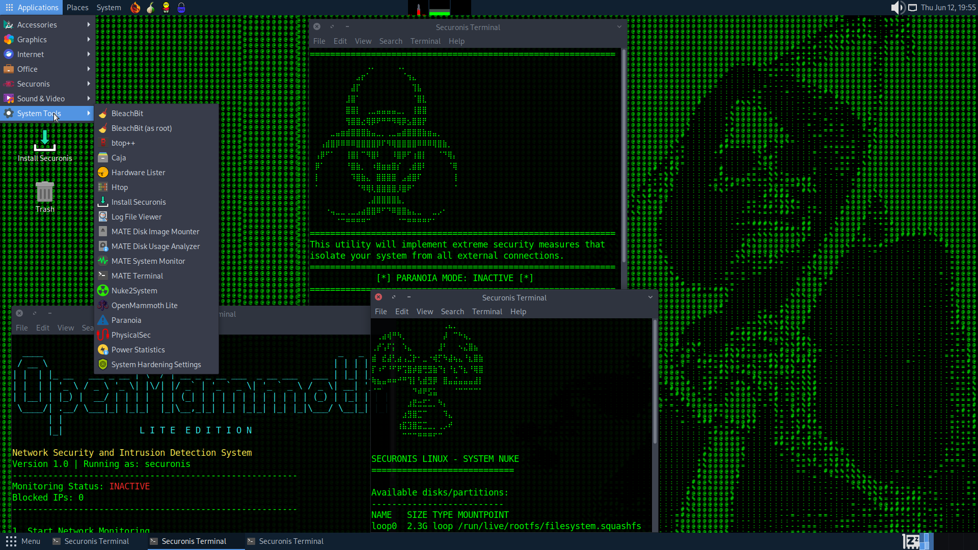 Securonis Linux Screenshot