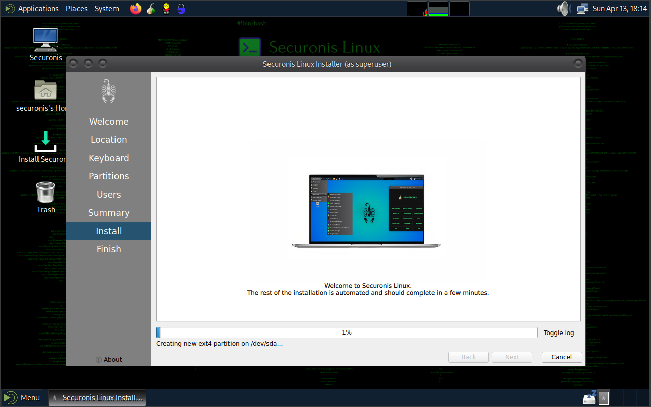 Securonis Linux Screenshot 6